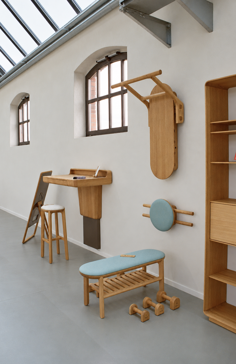 BeOak Finish Bar unter dem Sheddach im Showroom Berlin