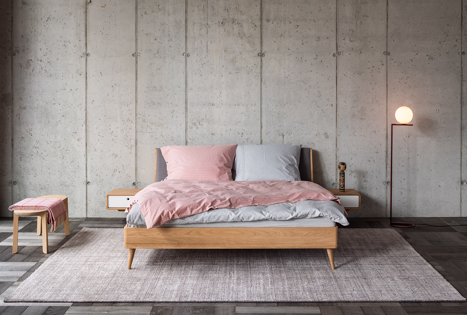 TERRA | Double bed with nightstands